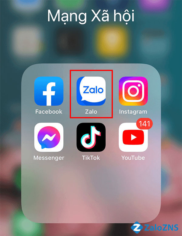 Mở ứng dụng Zalo
