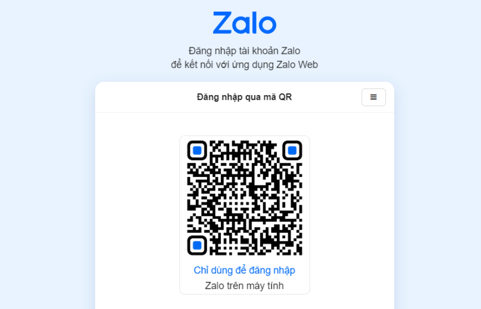 Sau đó màn hình sẽ hiện lên một mã QR