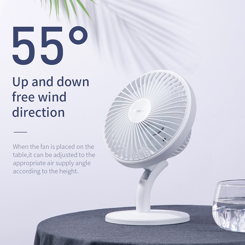 Quạt tích điện Mini để bàn Baseus Ocean Fan CXSEA 2000 mAh