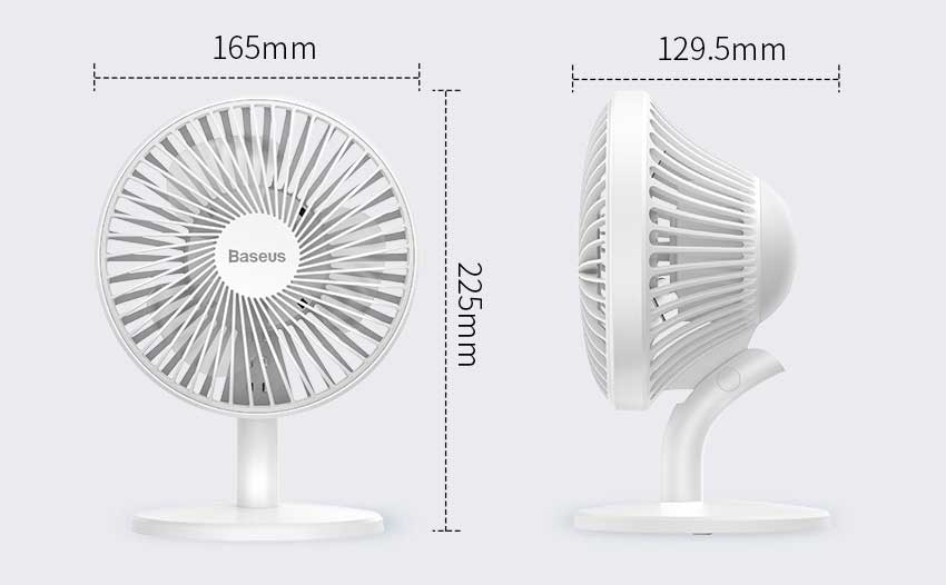 Quạt tích điện Mini để bàn Baseus Ocean Fan CXSEA 2000 mAh