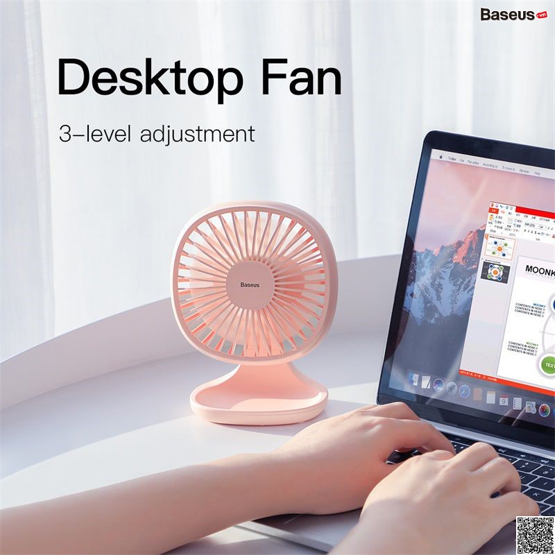 Quạt cắm USB để bàn Baseus Pudding-Shaped Fan CXBD