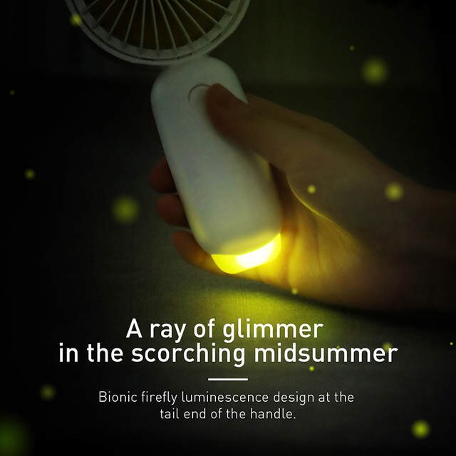 Quạt cầm tay pin sạc có đèn led Baseus Bionic Firefly Mini Fan 890