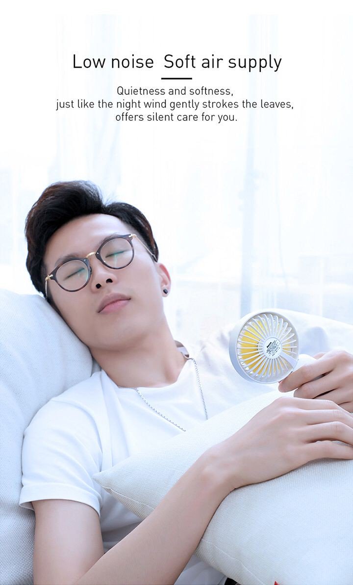 Quạt cầm tay pin sạc có đèn led Baseus Bionic Firefly Mini Fan 890