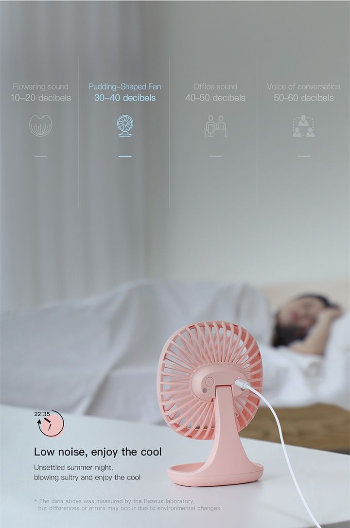 Quạt cắm USB để bàn Baseus Pudding-Shaped Fan CXBD