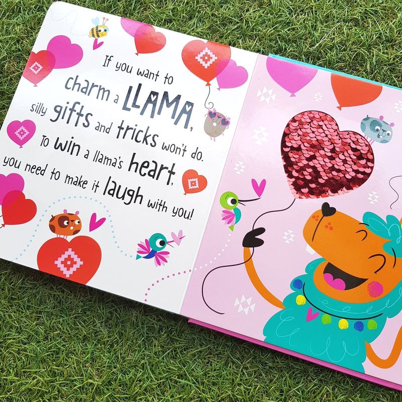 Sách bìa cứng HOW TO CHARM A LLAMA (two-way sequin board book)