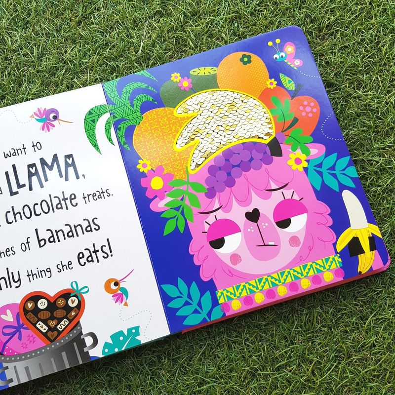 Sách bìa cứng HOW TO CHARM A LLAMA (two-way sequin board book)