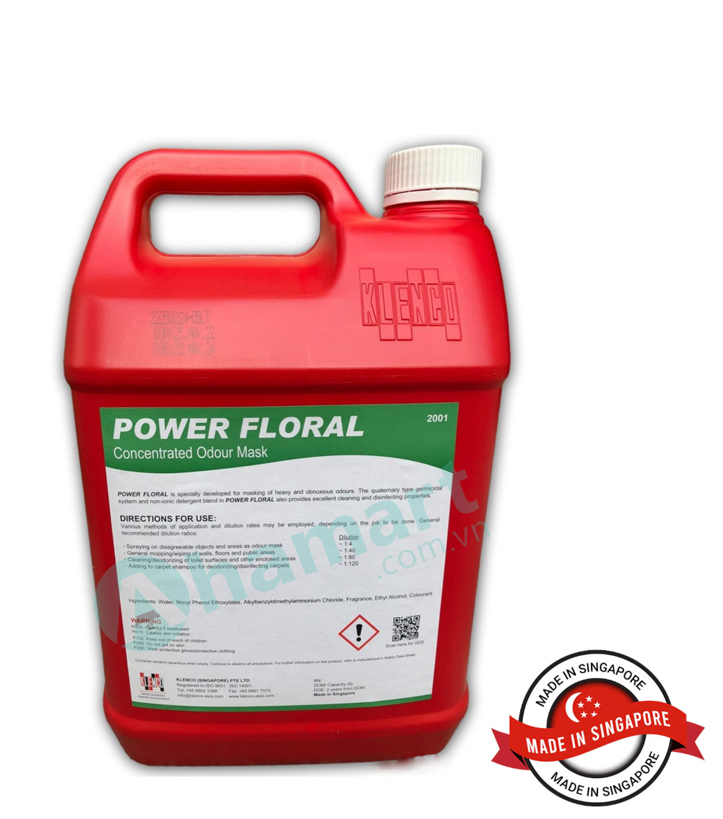 Dung dịch xịt, lau khử mùi cực mạnh Klenco Power Floral