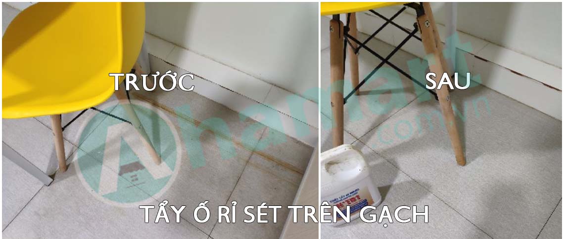 Hóa chất tẩy xi măng, tẩy rêu xanh, tẩy rỉ sét, ron gạch HT01 5L