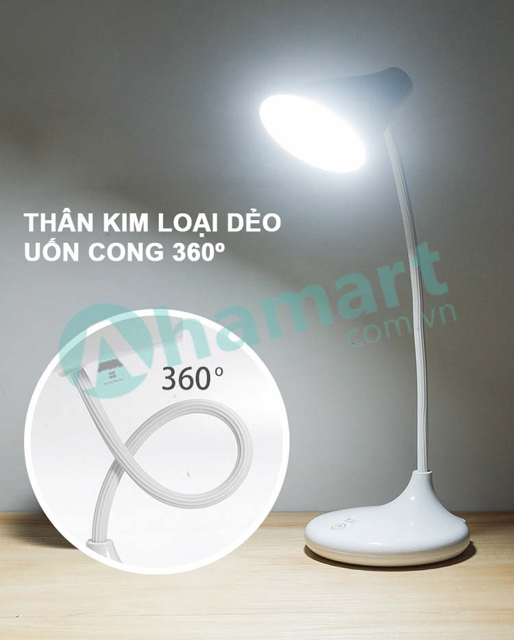 Đèn led để bàn pin sạc cảm ứng Digad 1918