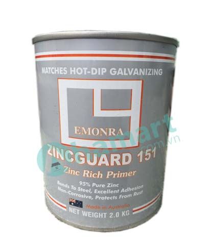 Sơn mạ kẽm lạnh Emonra Zinc Guard ZG151 màu xám kẽm sáng