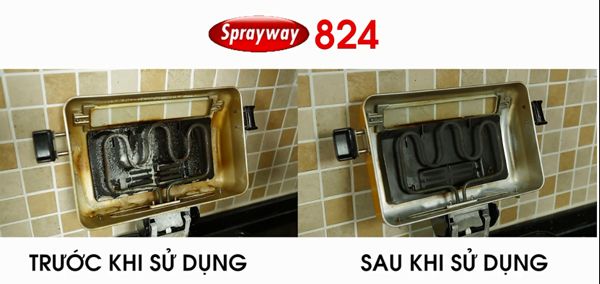 Chai xịt vệ sinh bếp, tẩy rửa cháy khét lò nướng, vỉ nướng Sprayway 824 591ml