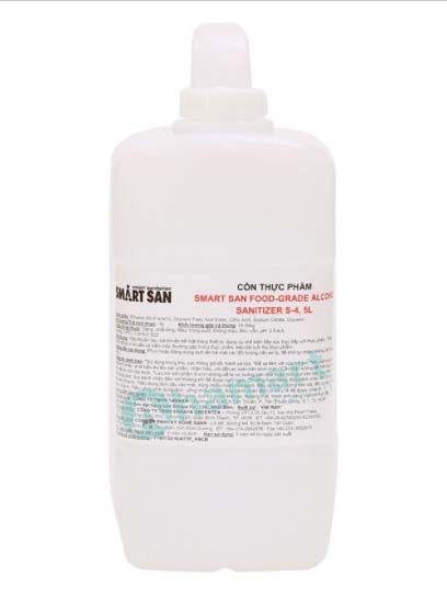 Cồn rửa tay diệt khuẩn ngành thực phẩm Smart San Food-Grade Alcohol Sanitizer S4 5L