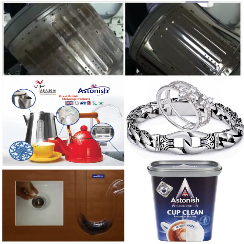 Bột tẩy đa năng vệ sinh cặn mốc ly tách, lồng máy giặt, thông ống thoát nước Astonish C9630 350g