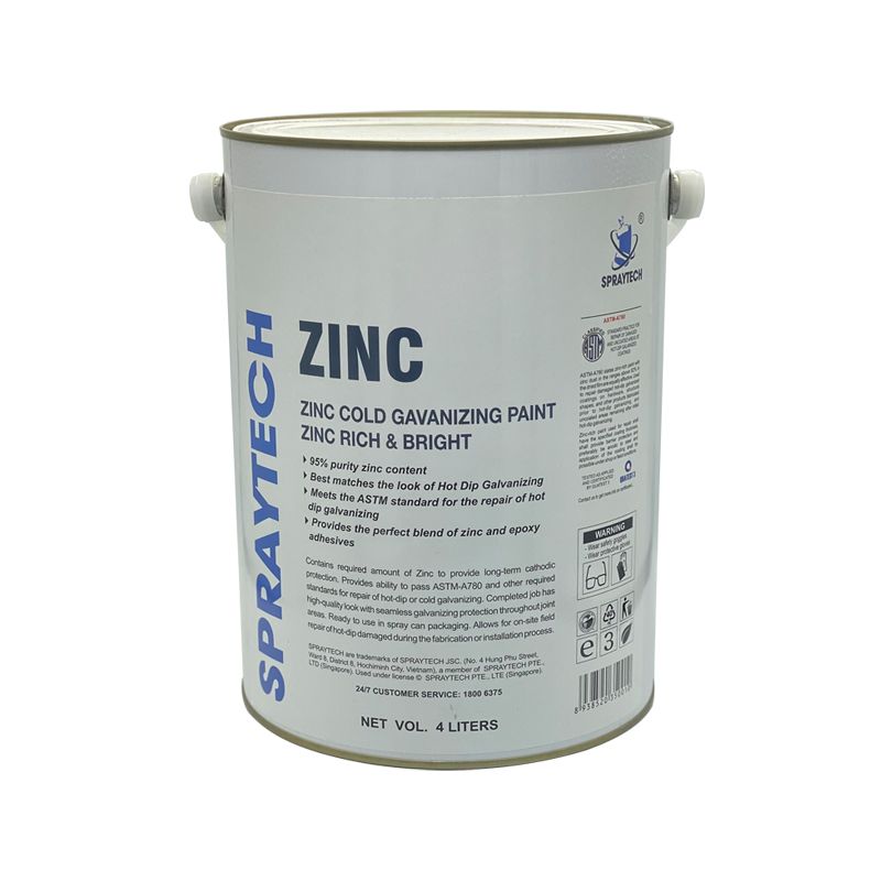 Sơn Mạ Kẽm Lạnh Zinc Spraytech màu bạc sáng