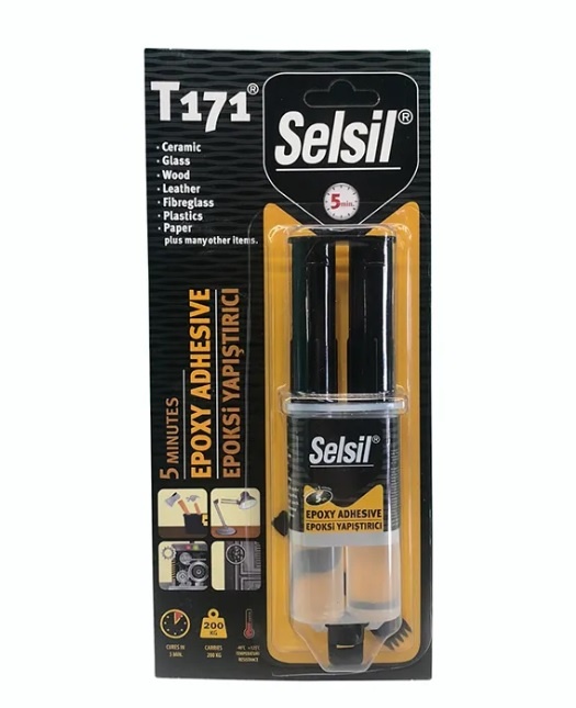 Keo AB Epoxy Selsil đa năng 5 phút khô T171 Syringe 5 Min Multipurpose 24ml