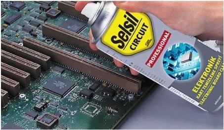 Chai xịt vệ sinh bo mạch, mạch điện nhanh khô Selsil Circuit Electronic Board Cleaner 500ml