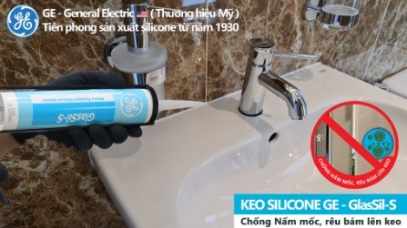 Keo silicone chống nấm mốc, rêu bám GE-Glassil-S 300ml