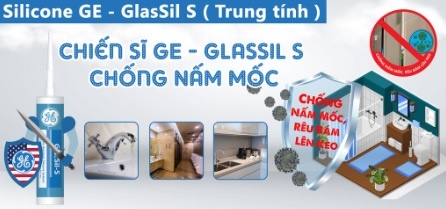 Keo silicone chống nấm mốc, rêu bám GE-Glassil-S 300ml