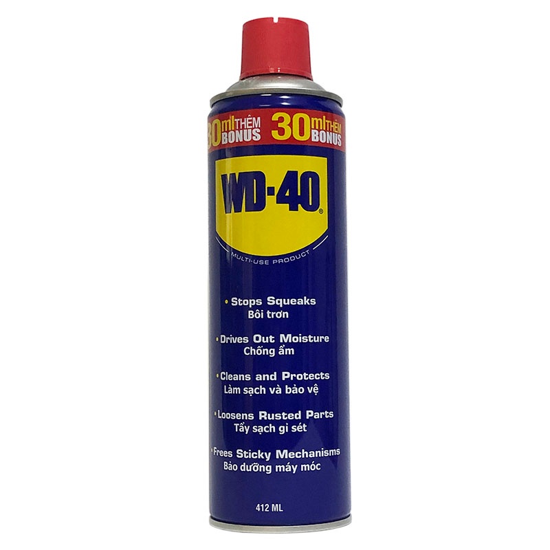 Chai xịt tẩy, chống rỉ sét, bôi trơn, chống ăn mòn WD-40