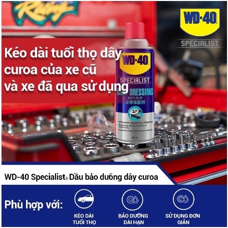 Chai Xịt Bảo Dưỡng Dây Curoa WD-40 Belt Dressing 351013 360ml