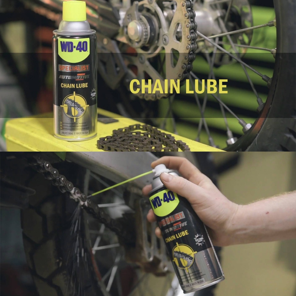 Chai xịt bôi trơn, bảo dưỡng dây sên WD-40 Chain Lube 351020 360ml