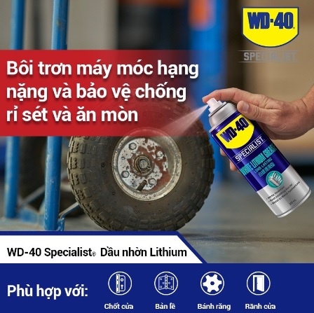 Dầu nhờn bôi trơn tác dụng cao WD-40 Specialist High Performance White Lithium Grease 350054 360ml