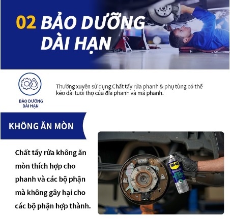 Chai xịt làm sạch cụm thắng, phanh xe WD-40 Brake & Parts Cleaner 351037 450ml