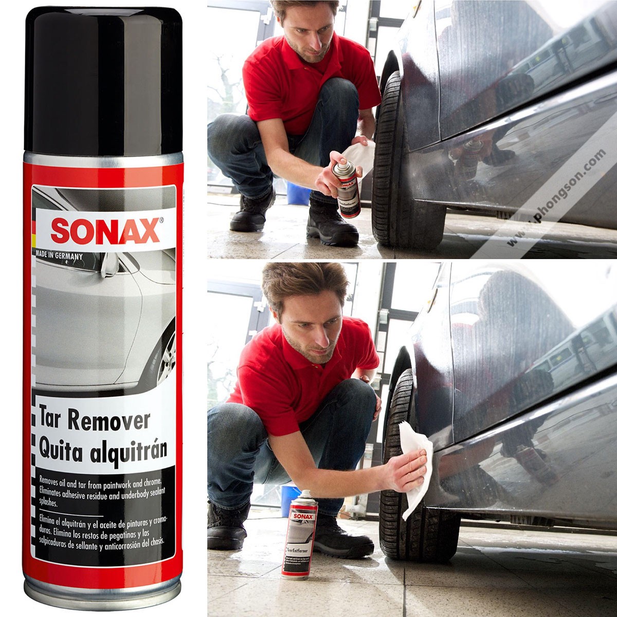 Dung dịch tẩy nhựa đường, băng keo, nhãn, decal Sonax Tar Remover 334200 300ml