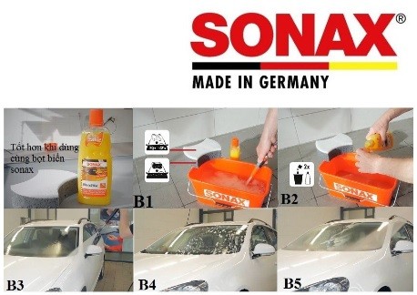 Nước rửa xe và tạo độ bóng sơn xe Sonax Wasch & Wax 313341 1L