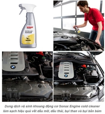 Dung dịch vệ sinh, làm sạch khoang động cơ Sonax Engine Cold Cleaner 543200 500ml