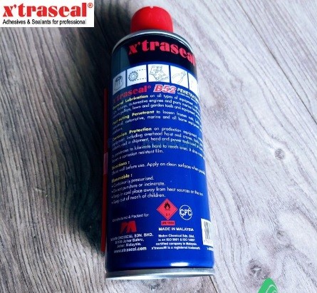 Chai xịt thẩm thấu, chống rỉ sét và bôi trơn cao cấp X'traseal B52 Penetrating Oil