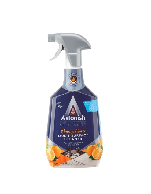 Bình xịt vệ sinh bếp, dầu mỡ, bàn ăn Astonish C6790 hương cam 750ml