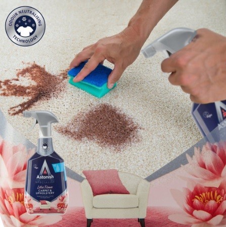 Bình xịt vệ sinh, tẩy nỉ, thảm Astonish C6720 Lotus Flower Carpet & Upholstery 750ml