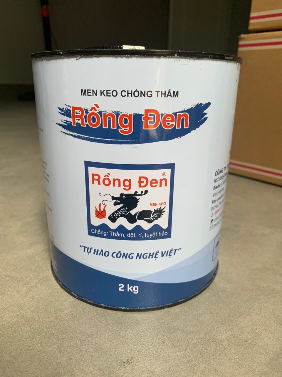 Men keo chống thấm, chống dột, chống rỉ Rồng Đen 2kg, 10kg