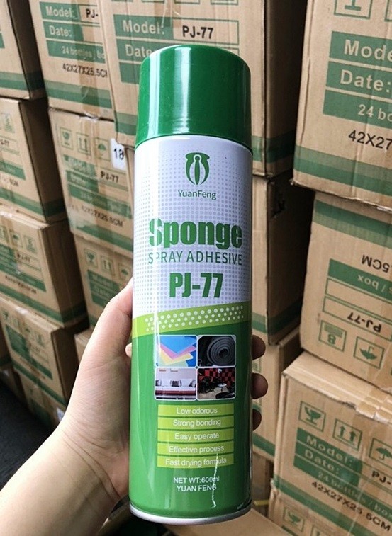 Keo xịt đa năng dán nhiều loại vật liệu Yuan Feng Sponge Spray Adhesive PJ-77 (PJ77) 600ml