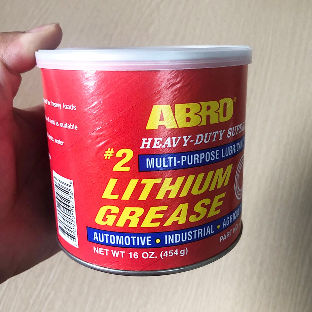 Mỡ bò đỏ chịu nhiệt Abro Heavy Duty Super Red #2 Lithium Grease LG-920 454g