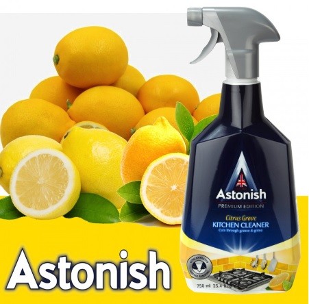 Bình xịt vệ sinh bếp, dầu mỡ, bàn ăn Astonish C6760 hương chanh 750ml