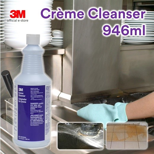 Kem tẩy cặn kính, tẩy ố men sứ, tẩy ten rỉ inox 3M Creme Cleanser Limpiador En Crema 93662 946ml