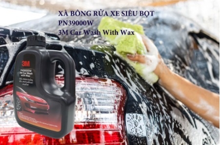 Xà phòng rửa xe siêu bọt, tạo độ bóng 3M Car Wash With Wax PN39000W 1L