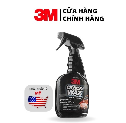 Chai xịt đánh bóng sơn ô tô, xe máy 3M Quick Wax 39034 473ml Mỹ