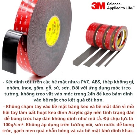 Băng keo cường lực 2 mặt siêu dính, siêu chắc 3M 4229P