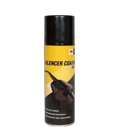 Chai xịt phủ pô mạ kẽm chịu nhiệt chống rỉ sét, bảo vệ pô 3M Silencer Coating BK250 màu đen 250ml