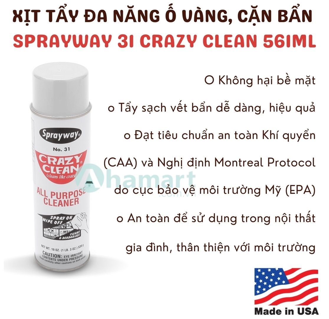 Chai xịt tẩy đa năng Sprayway 31 Crazy Clean