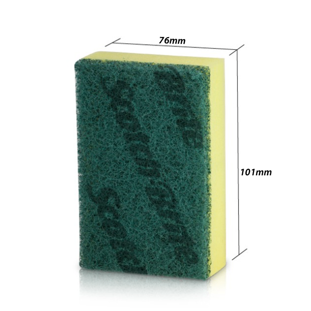 Miếng chùi rửa 3M Scotch Brite Professional Scrubbing Sponge 74CC 2 mặt vàng xanh 3 x 7.6 x 10cm