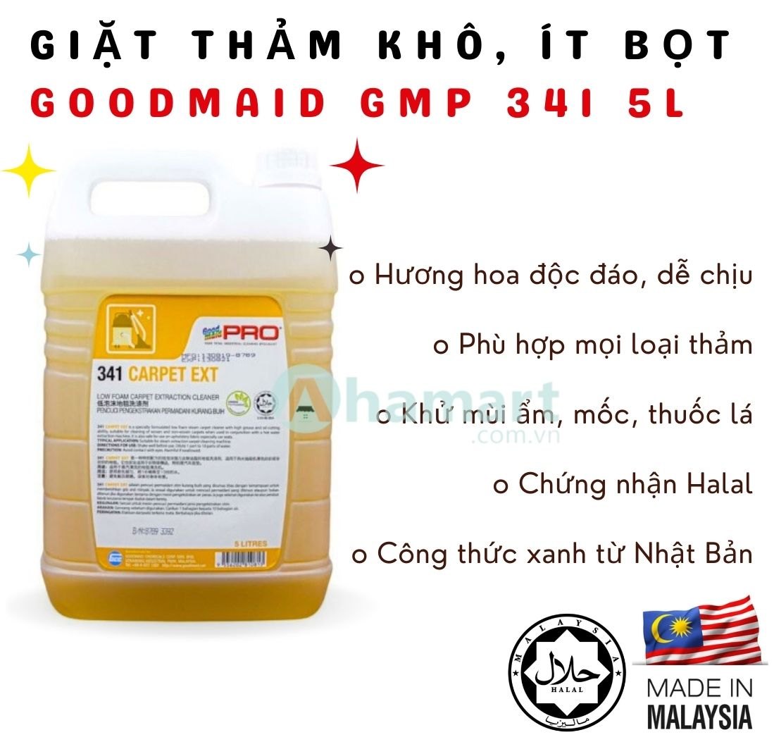 Hóa chất giặt thảm (giặt khô) Goodmaid PRO GMP 341 Hương oải hương 5L