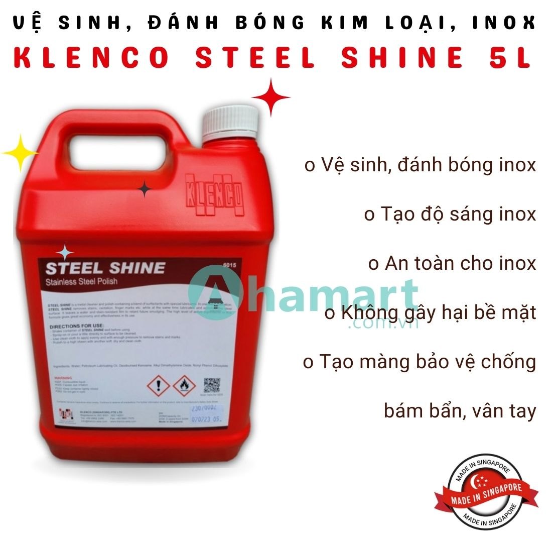 Hóa chất vệ sinh, bảo dưỡng và đánh bóng bề mặt inox Klenco Steel Shine 5L