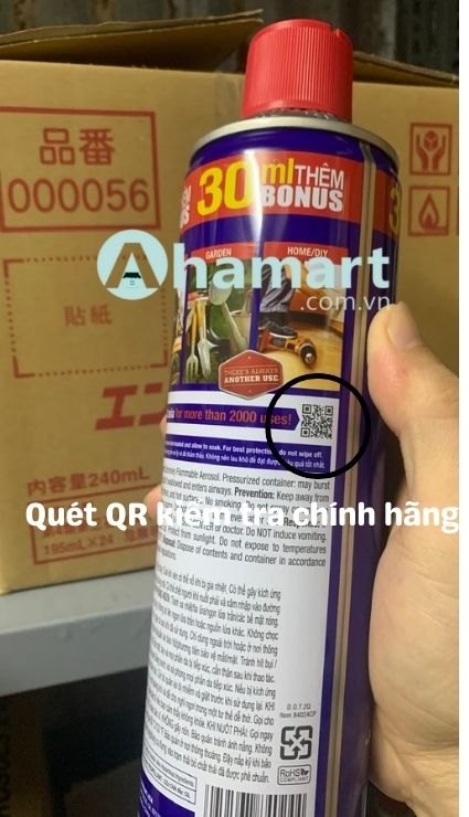 Chai xịt tẩy, chống rỉ sét, bôi trơn, chống ăn mòn WD-40