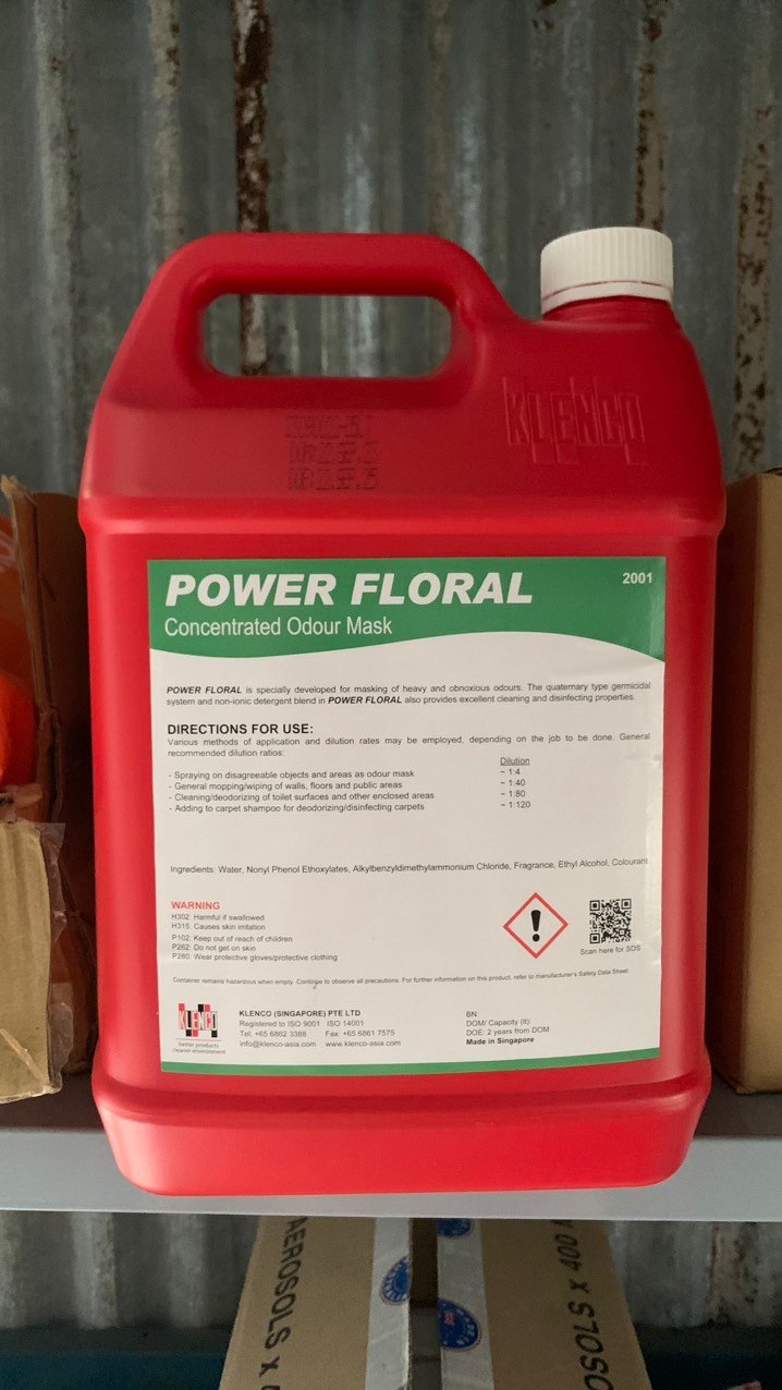 Dung dịch xịt, lau khử mùi cực mạnh Klenco Power Floral