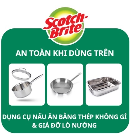 Miếng chùi rửa 3M Scotch Brite Professional Scrubbing Sponge 74CC 2 mặt vàng xanh 3 x 7.6 x 10cm