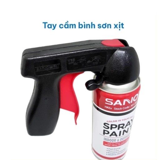 Tay cầm xịt sơn 13cm x 14cm chuyên dụng phù hợp mọi loại bình xịt sơn